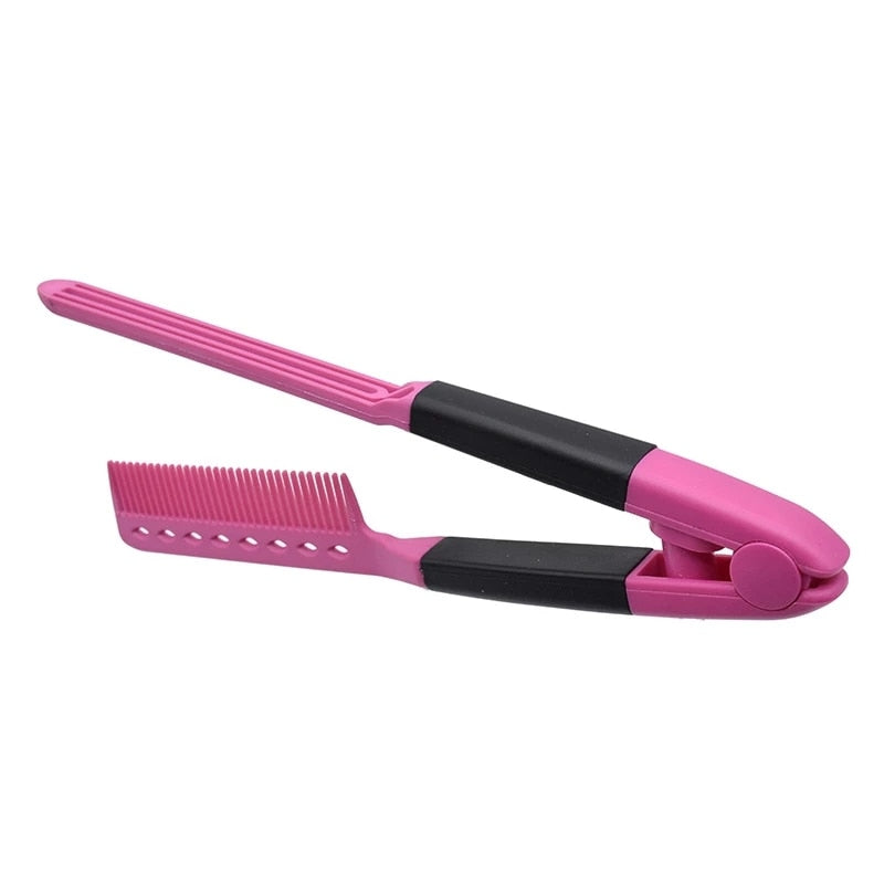 Ceramic Hair Straightener Flat Iron Straightens & Curls Hair Styler Styling Tool Tourmaline 2-in-1 Curling Straightening Iron