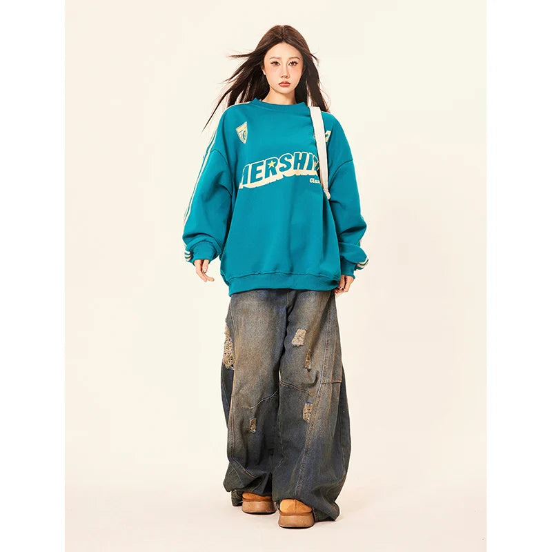 qgtao - 2024 Spring Women's Casual Style Jeans Vintage High Waist Loose Blue Pants Female Y2K Wide Leg Baggy Harajuku Denim Trouser