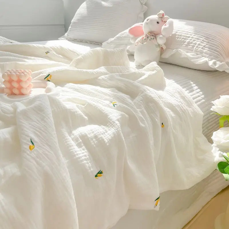 Yeknu Korean Ins Cool Blanket Quilt for Summer Soft And Skin Friendly Cool In Summer For Girl For Baby Double Air Conditioning Quilt