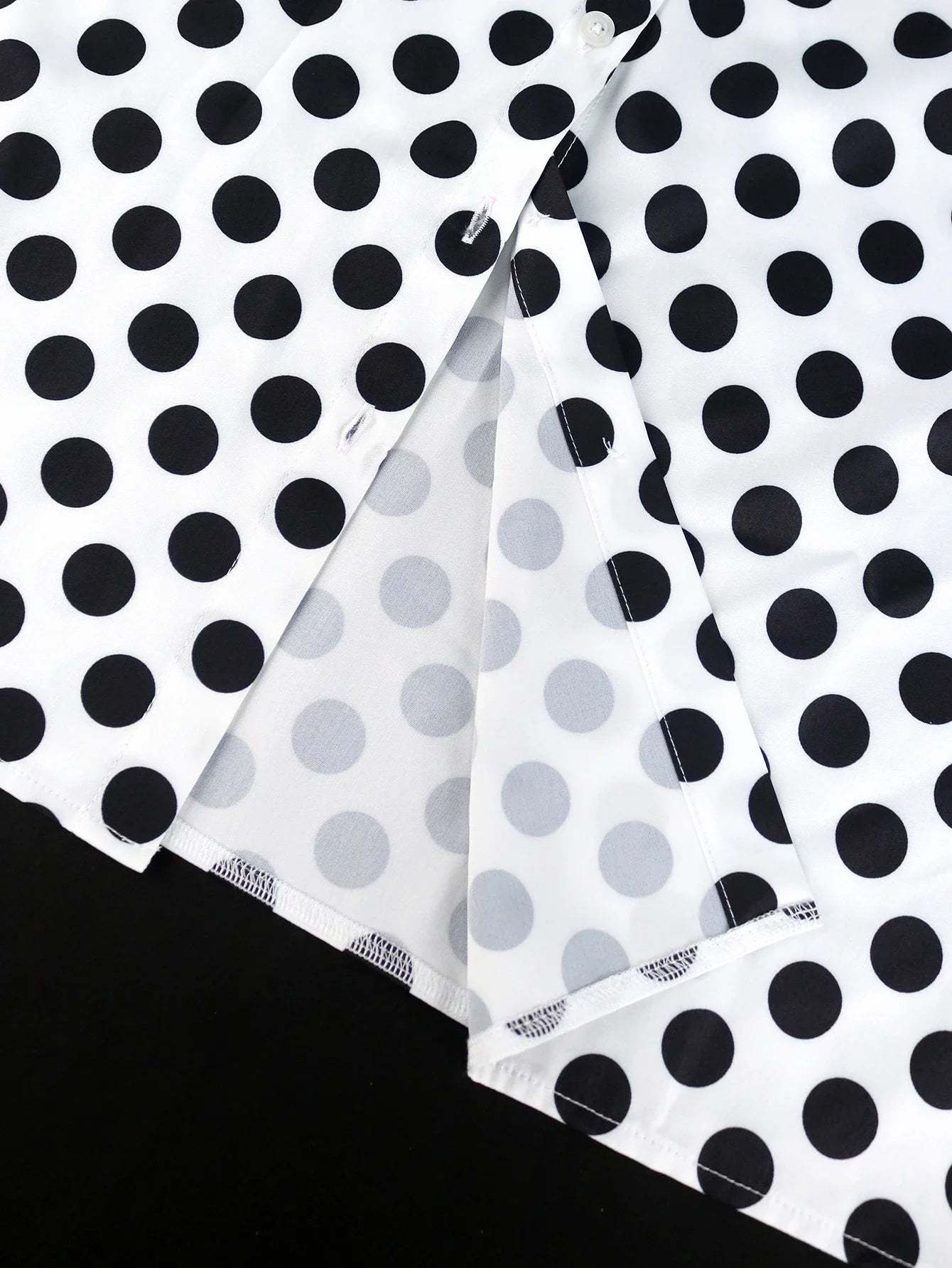 qgtao Plus Size Blouse for Women Black White Printed Long Sleeves Button Up Formal Occasion Office Lady Work Shirts Tops with Bowtie