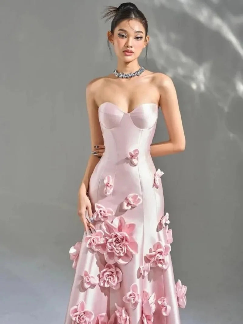 qgtao  Elegant Vintage Sweet Flowers Mermaid Sexy Backless Customized Formal OccasionPromDrescustomized
