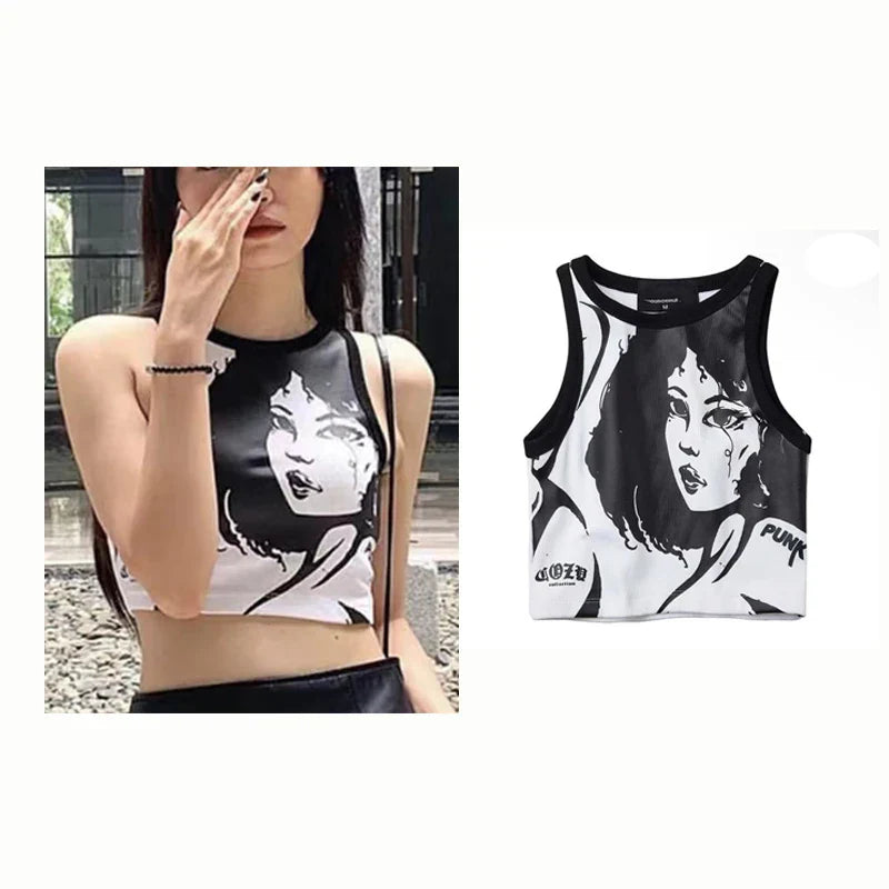 qgtao Y2k Sexy Baby Tee Summer Black T-Shirt Crop Top Clothes For Women Tops Gothic O-neck Short Sleeve 2000s Retro Hip Hop Streetwear