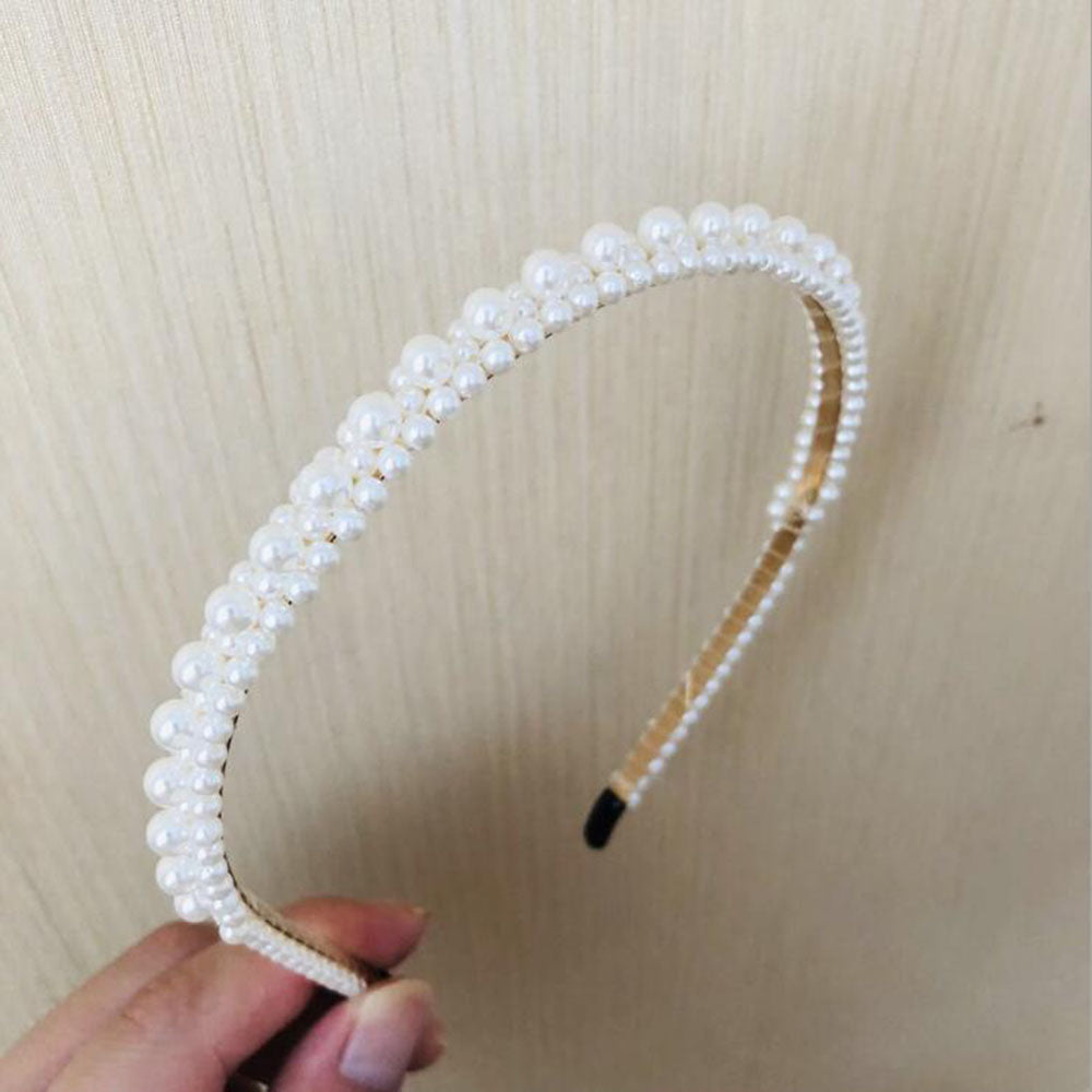 2022 New Women Elegant Full Pearls Hairbands Sweet Headband Hair Bundle Lady Hair Hoops Fashion Accessories
