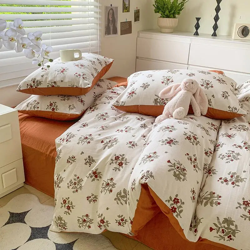 Yeknu Euro Bedding Set Free Shipping Beddings Sets Princess Style Pure Cotton Intensification Level A Bedroom Set Queen Size Bed Sheet