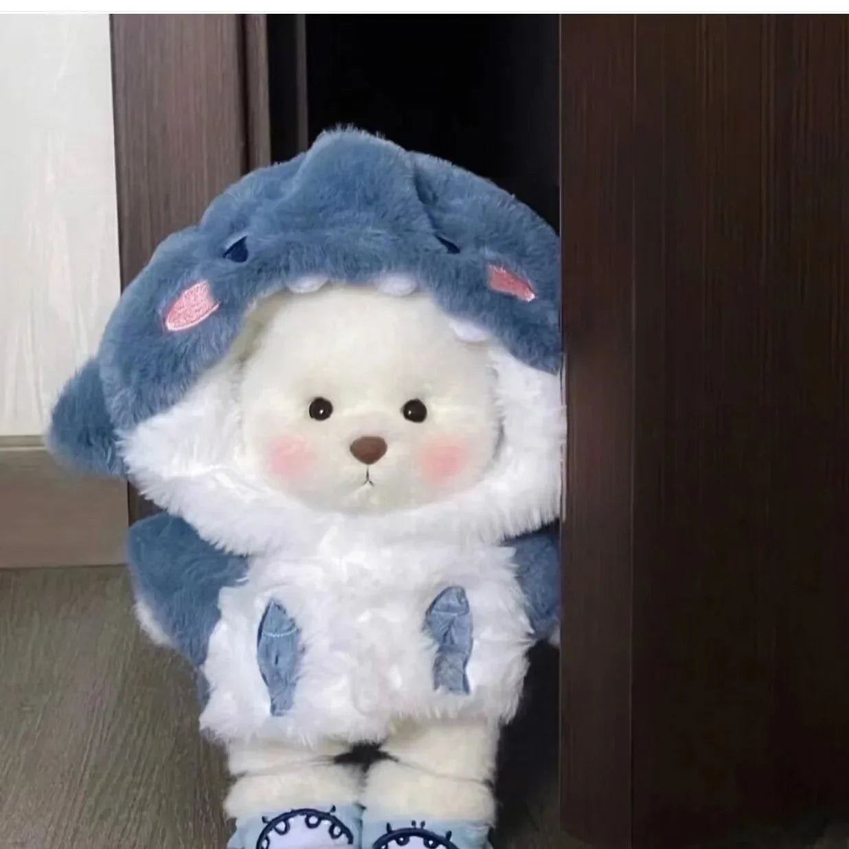qgtao 30cm Handmade Bear Plush Toy Change Dress Cartoon Honey Cloth Baby Girl Hug Cuddly Plushie Doll for Kids Christmas Gift For Kids