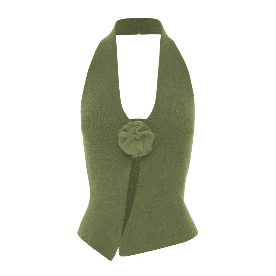 Tossy Floral V-Neck Backless Y2k Top Vest For Women Fashion Patchwork Sexy Crop top Solid Strapless Summer 2023 Female Tank Top