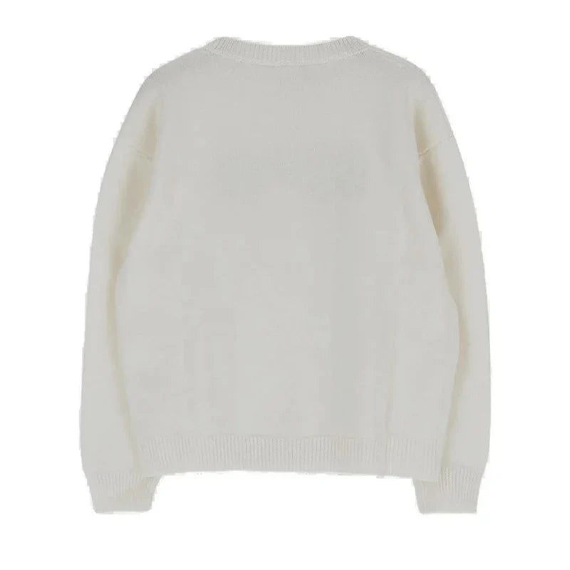 qgtao Y2K Sweaters Harajuku Pullover Autumn Winter Long Sleeve Knitwear Streetwear Punk Jumper Women Graphic Clothes Vintage Warm Tops