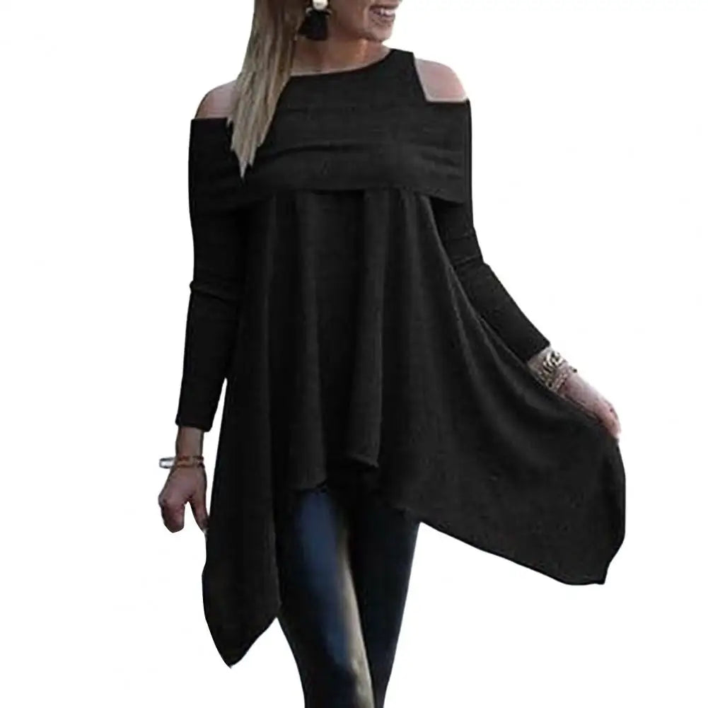 qgtao Womens Tops And Blouses Casual O Neck Long Sleeve Top Female Tunic 2024 Autumn Plus Size Women Blusas Shirts