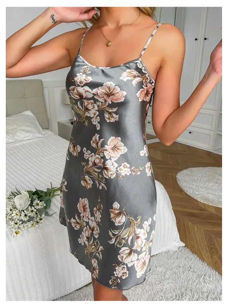 qgtao Women Pajama Sexy women Nightwear Lady Sexy pajamas Home Camisole Nightdress Rayon nightdress Women Sleepwear