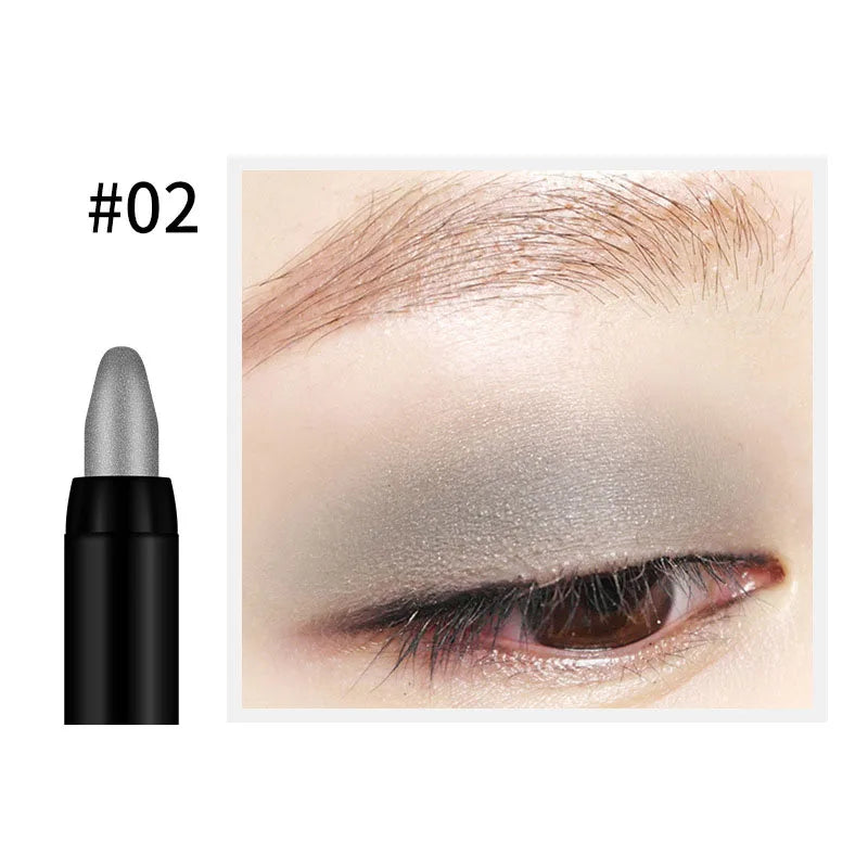 qgtao - Waterproof Pearlescent Eyeshadow Pencil Stick 16 Colors Lasting Glitter Shimmer Eye Shadow Pen Eyeliner Stick Eyes Makeup Tools