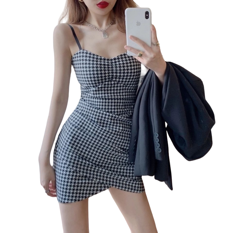 Short plaid dress