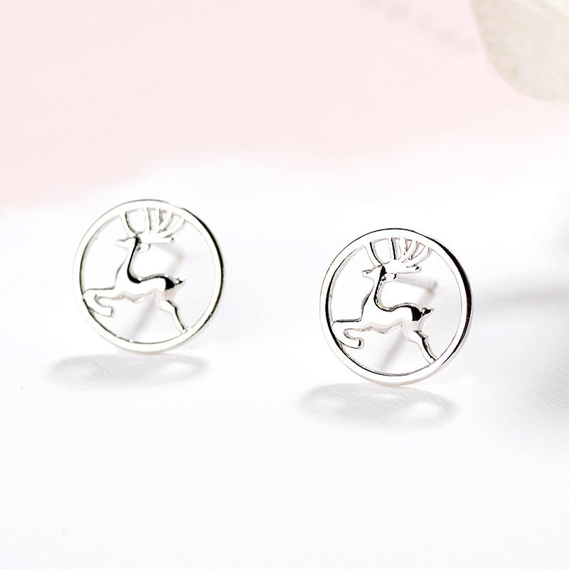 Cute Christmas Elk Dangle Earrings For Women Charm Xmas Deer Star Bowknot Round Ball Drop Earring Girls New Year Party Jewelry