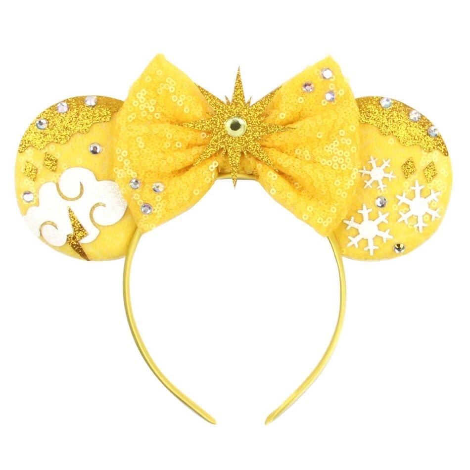 Children Hair Accessories Kids Party Encanto Headband Baby Bridesmaid Mouse Ear Hair Band Teens Wedding Sparkle Sequins Headwear