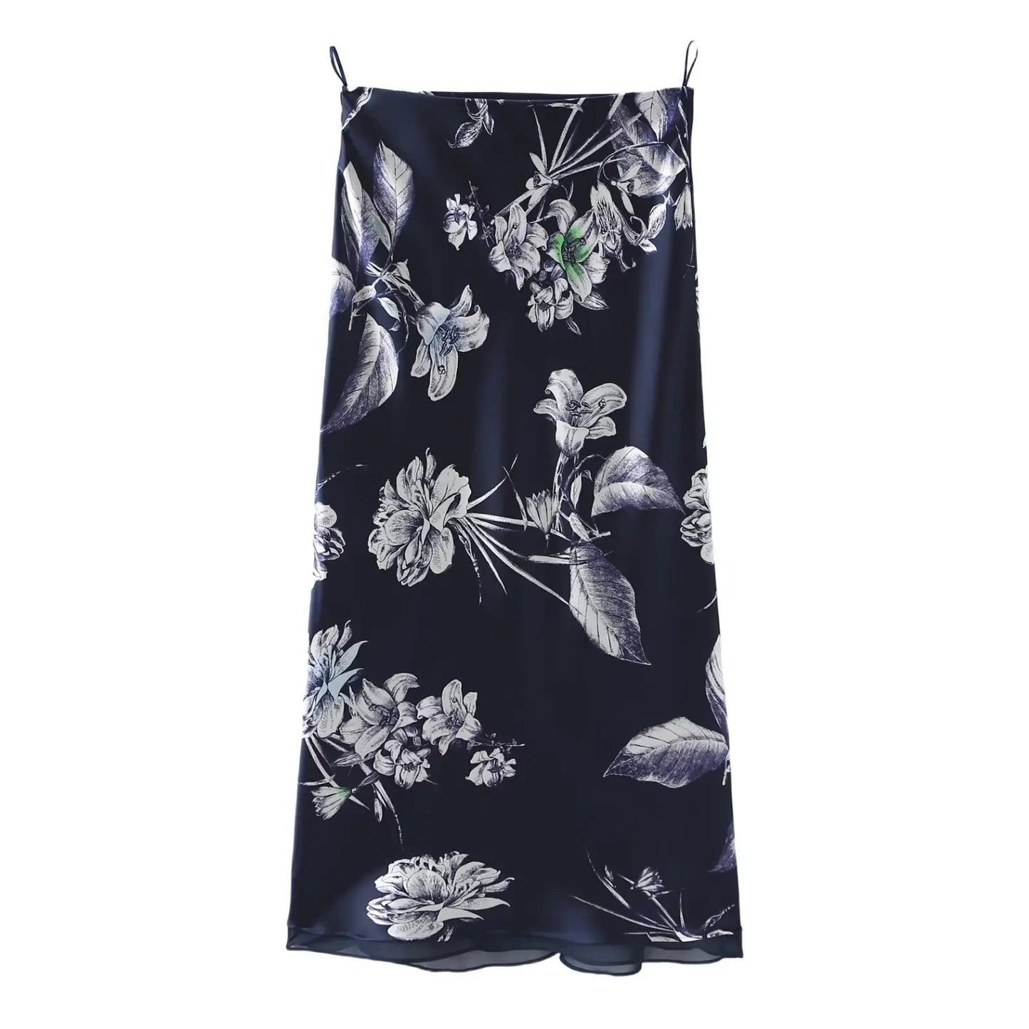 qgtao 2024 Women's Silk Satin Printed Skirt Woman Traf-store Skirts Clothing Korean Dongdaemun Winter Y2k High Quality