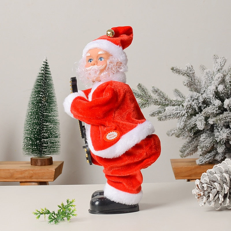 Christmas Electric Musical Hip Dancing Santa Claus Doll Toys Twerking Doll Party Christmas Decoration Gifts Ornaments for Kids