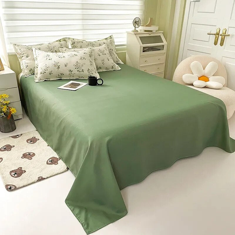 Yeknu - Floral Printed Duvet Cover Set with Sheet Pillowcases Warm Cute Cartoon Bed Linen Full Queen Size Home Gift Bedding Set