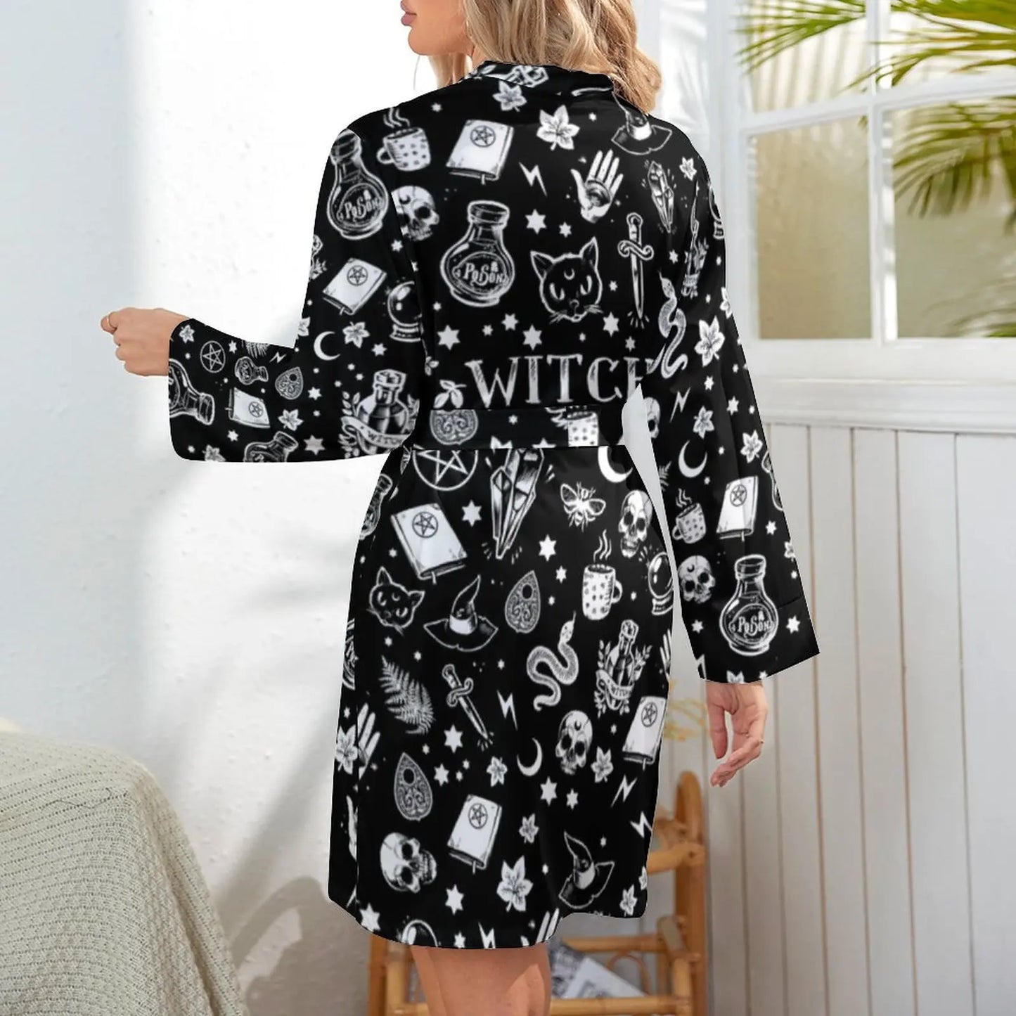 qgtao Pajama Robe Witch Wrap Christmas Dress Women Pattern New Vintage Sleepwear