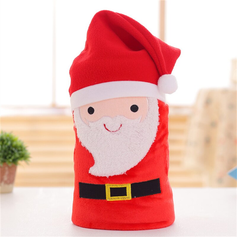 Cute Christmas Present Throw Blanket Lovely Santa Claus Flannel Fleece Sofa Blankets Portable Anti-Pilling Cartoon Shawl Blanket