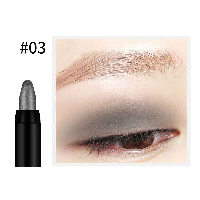 qgtao - Waterproof Pearlescent Eyeshadow Pencil Stick 16 Colors Lasting Glitter Shimmer Eye Shadow Pen Eyeliner Stick Eyes Makeup Tools