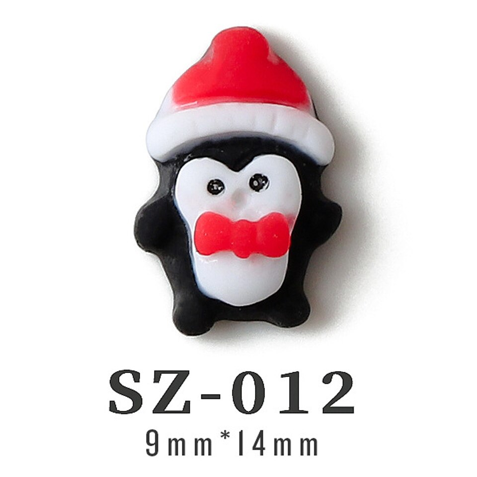 50 Pieces Christmas Nail Charms Wholesale In Bulk Tree Snowman Deer Mixed Styles 3D Resin Nail Art Decoration