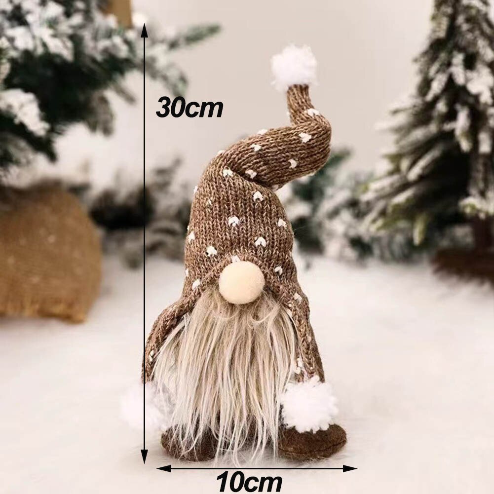 Christmas Gnomes Plush Elf Faceless Doll with Bell for Home Decor Handmade Tomte Swedish Gnome Scandinavian Figurine