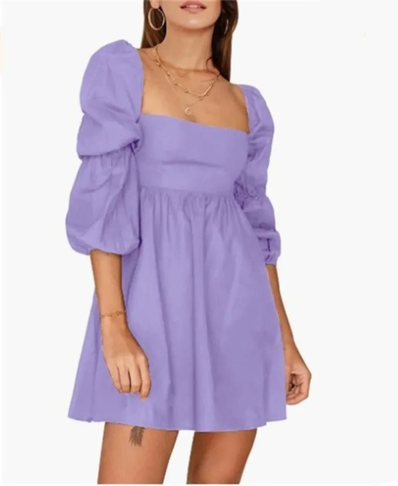 Fashion Clothes Casual Elegant Long Sleeve Women Clothing Vintage Dress for Women Summer Mini Dress Streetwear