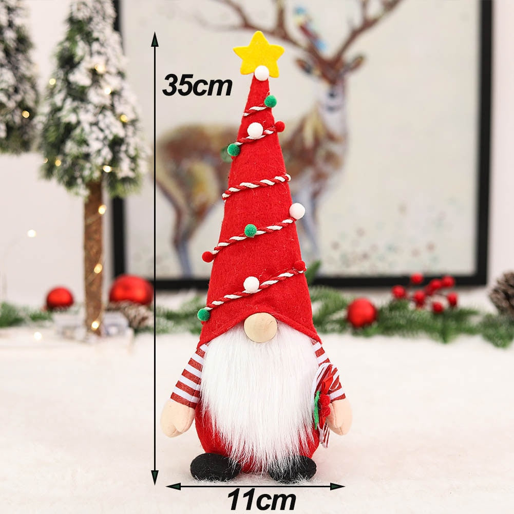 Christmas Gnomes Plush Elf Faceless Doll with Bell for Home Decor Handmade Tomte Swedish Gnome Scandinavian Figurine