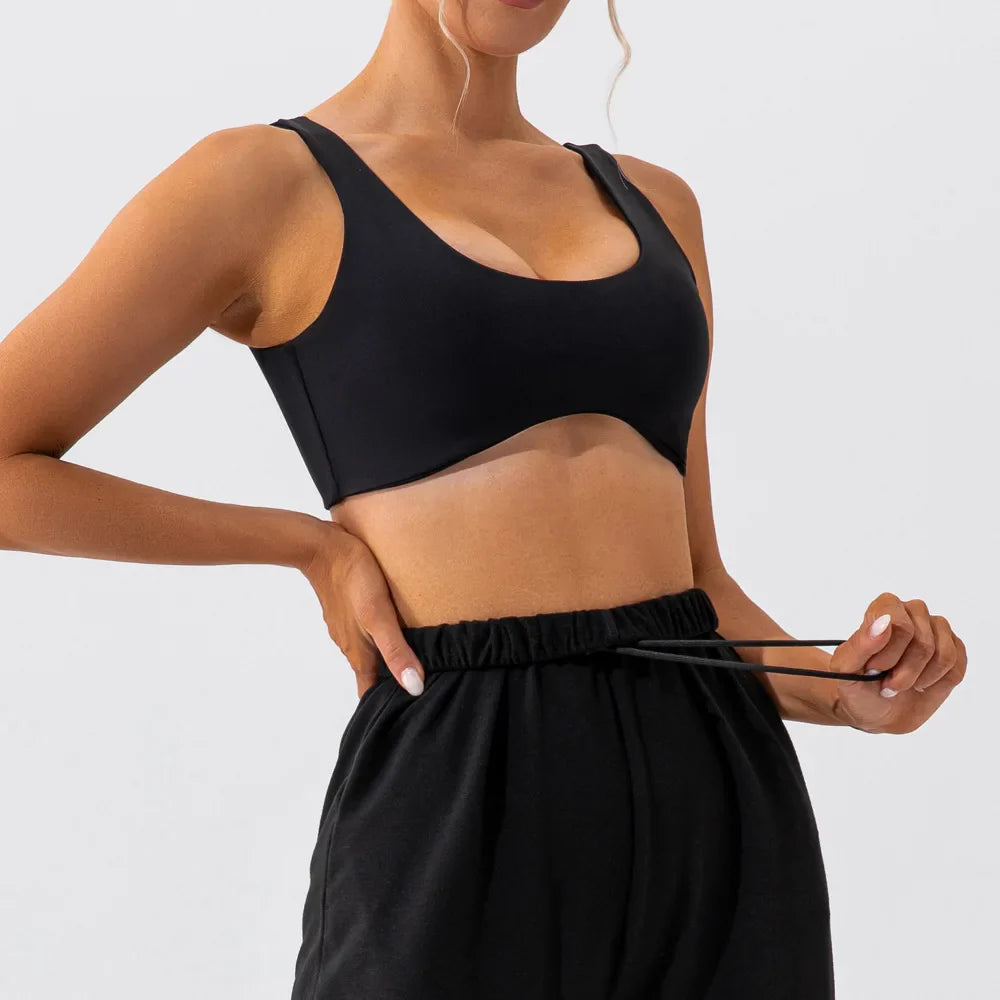 qgtao Breathable Sports Bra Shockproof Crop Anti-sweat Fitness Top Women Seamless Yoga Push up Sport Gym Workout Top Soft Underwear