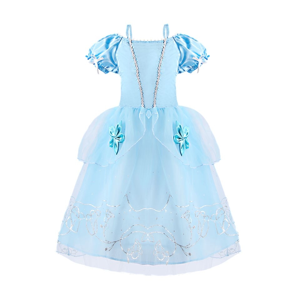Kid Princess Dress Girl Summer Fancy Party Clothes Children Rapunzel Cinderella Belle Sleeping Beauty Christmas Carnival Costume