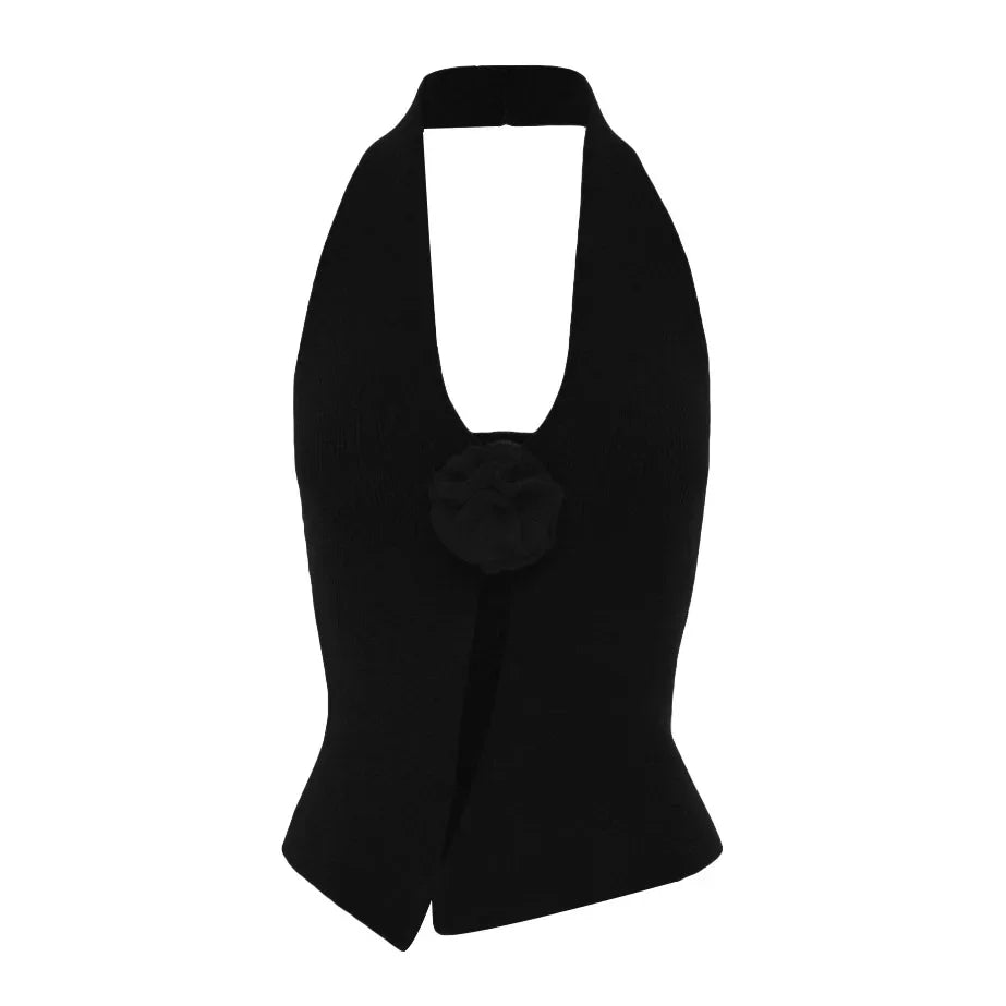 Tossy Floral V-Neck Backless Y2k Top Vest For Women Fashion Patchwork Sexy Crop top Solid Strapless Summer 2023 Female Tank Top