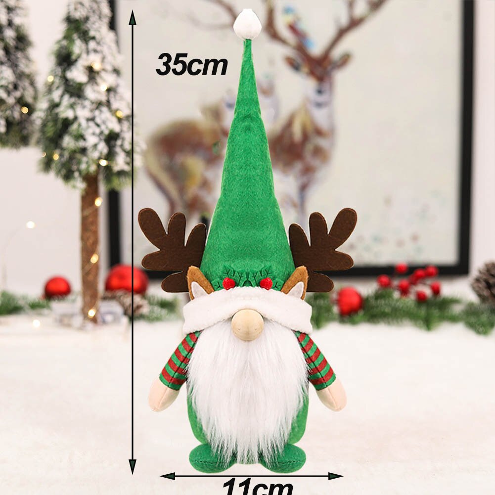 Christmas Gnomes Plush Elf Faceless Doll with Bell for Home Decor Handmade Tomte Swedish Gnome Scandinavian Figurine