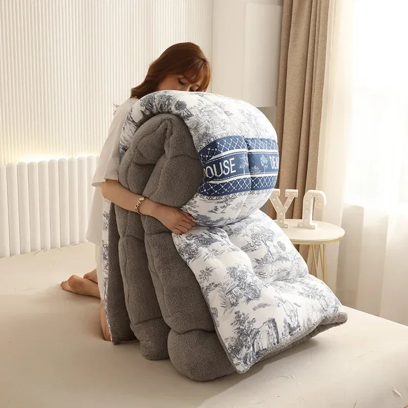 Yeknu New Winter Quilt Core Thickened Quilt of 10 Pounds for Warm Winter Winter Dormitory Household Dormitory Warm Bedding