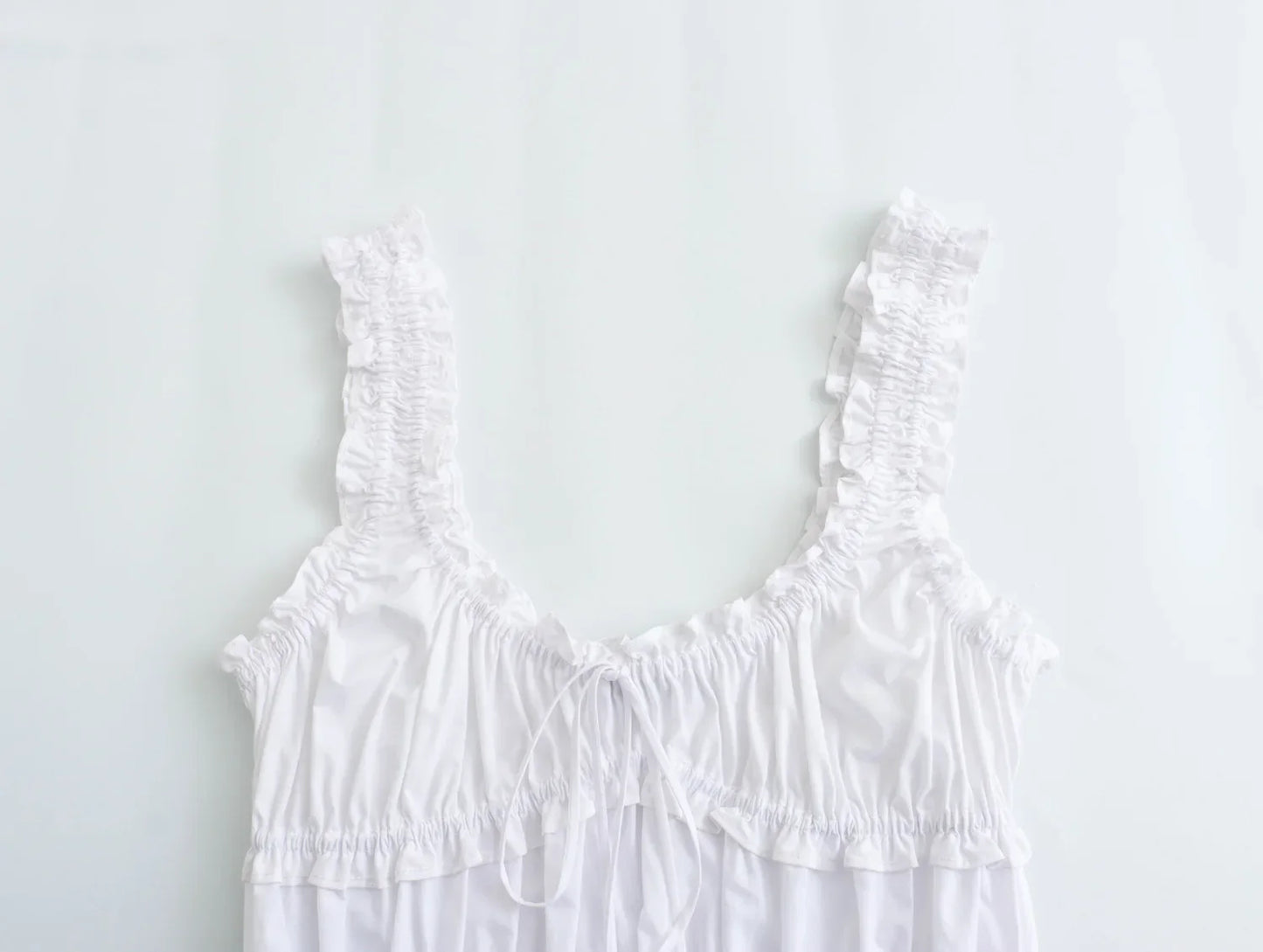 qgtao 2024 Women's Bow Decorated Poplin Camisole Official Store Women's 2000s Tops Clothing Youth Tops Corsets