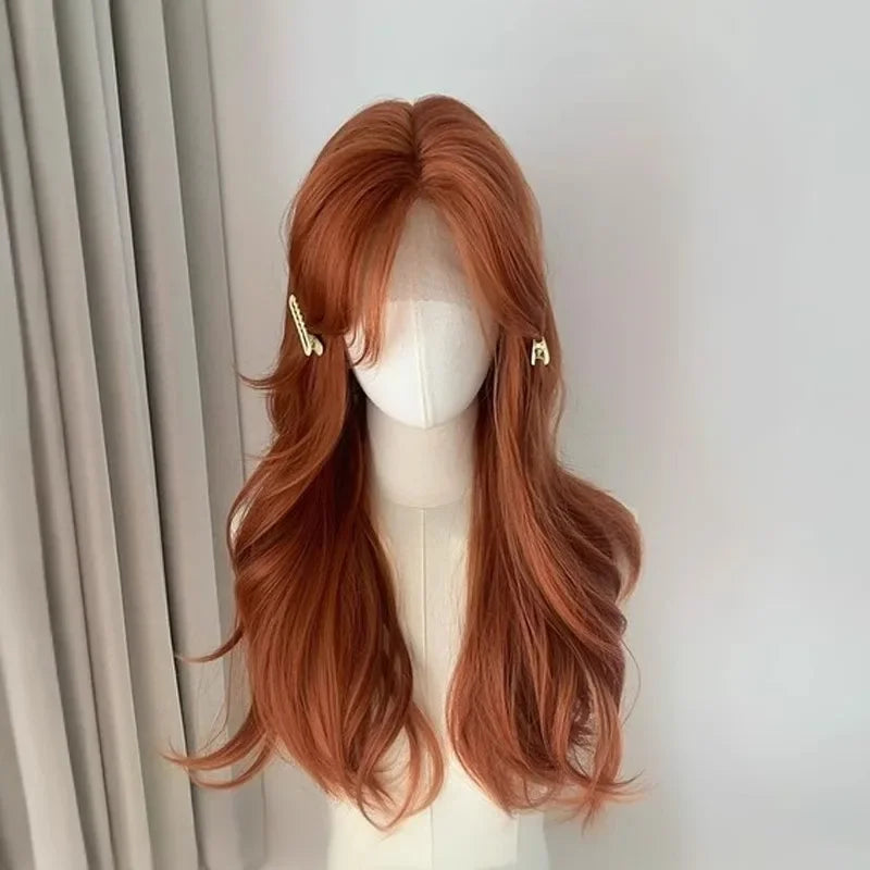 qgtao - Orange Wig for Women Lace Front Big Wave Curly Long Hair for Cosplay Daily Use 24inch Pumpkin Color Halloween Wigs