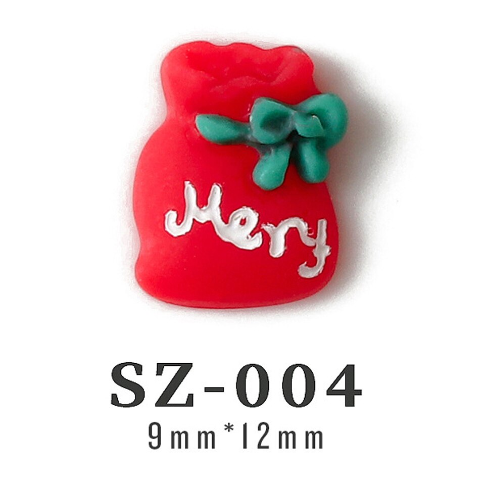 50 Pieces Christmas Nail Charms Wholesale In Bulk Tree Snowman Deer Mixed Styles 3D Resin Nail Art Decoration