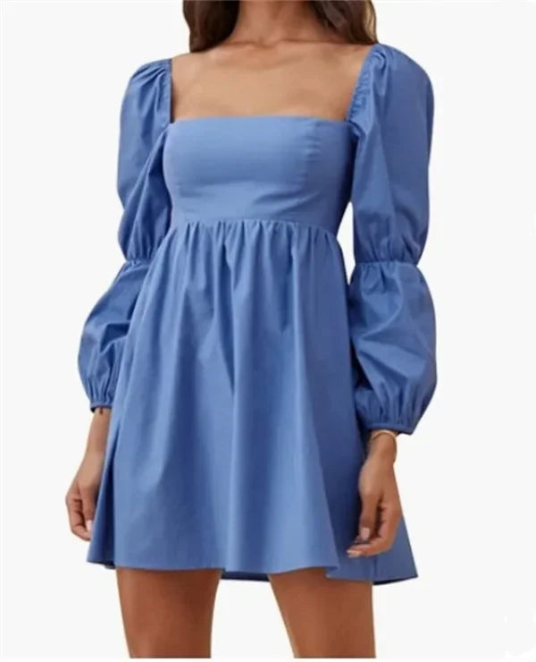 Fashion Clothes Casual Elegant Long Sleeve Women Clothing Vintage Dress for Women Summer Mini Dress Streetwear