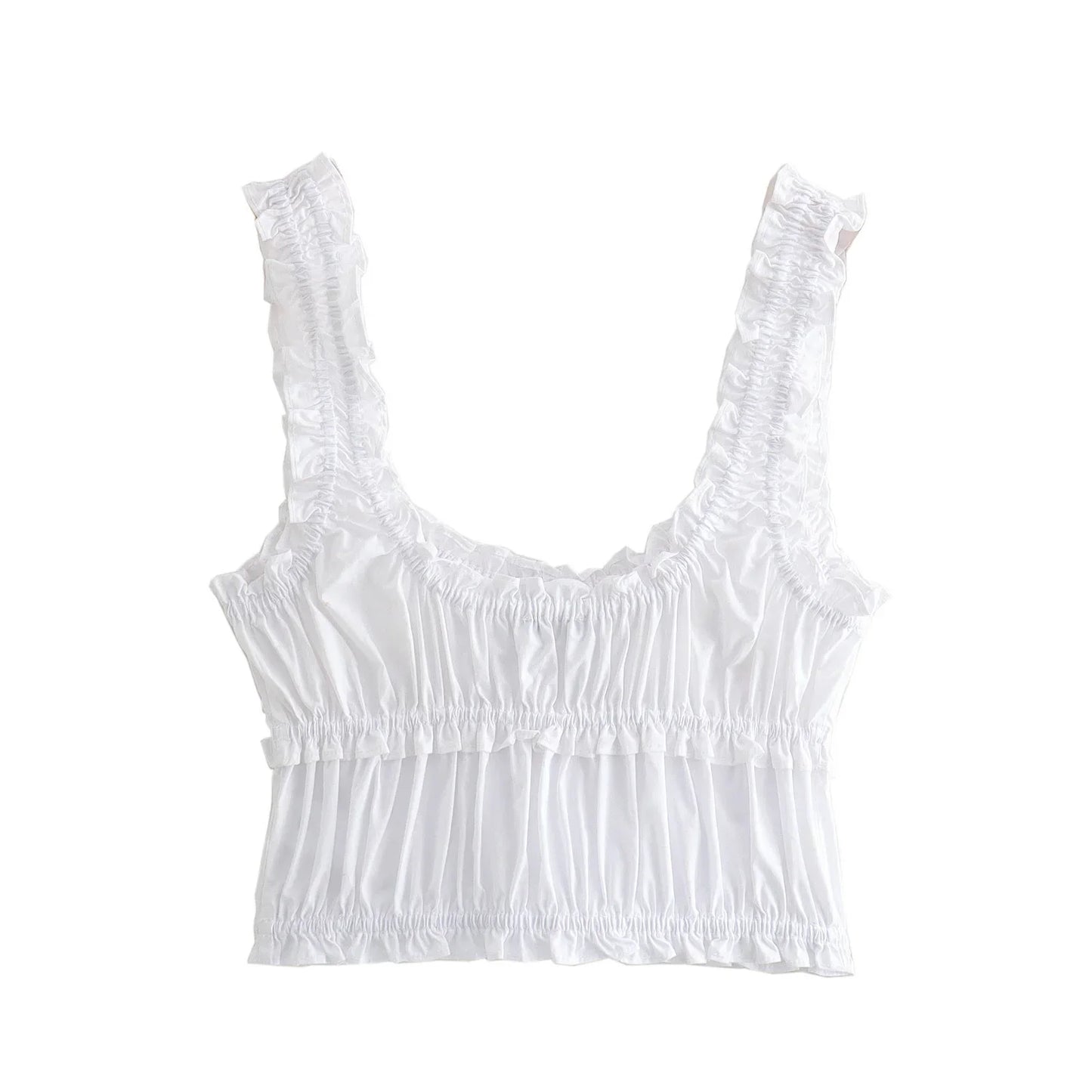 qgtao 2024 Women's Bow Decorated Poplin Camisole Official Store Women's 2000s Tops Clothing Youth Tops Corsets