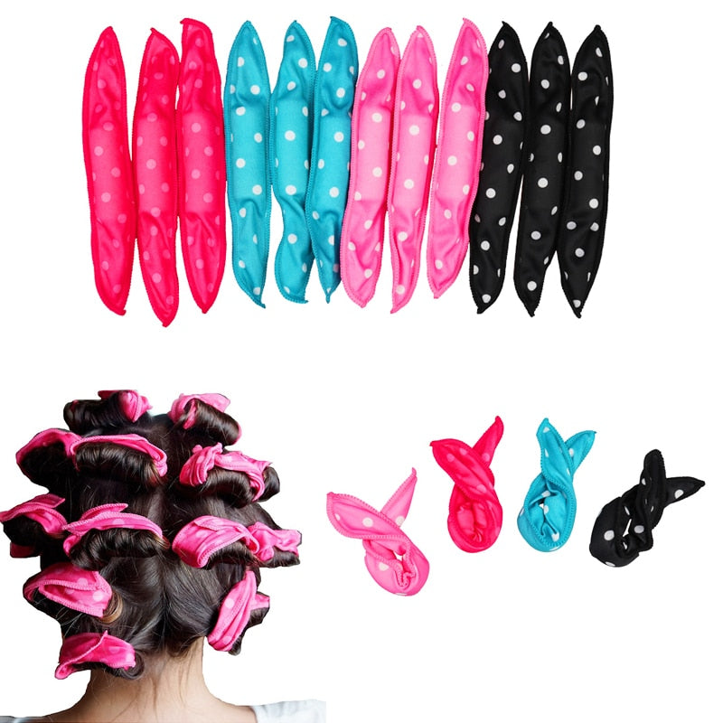5/10Pcs/Lot Hair Curlers Soft Sleep Pillow Hair Rollers Set Best Flexible Foam and Sponge Magic Hair Care DIY Hair Styling Tools
