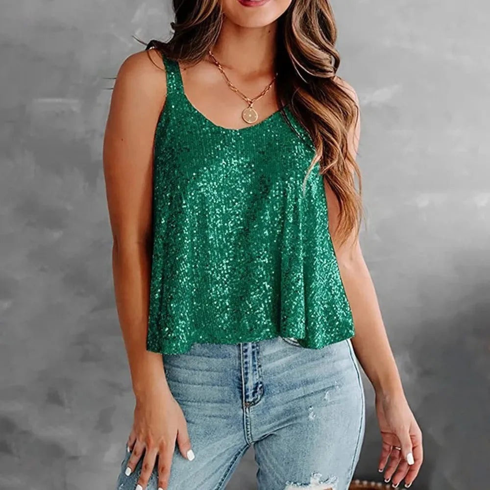 Women Clothing Y2k Tops Tank Top Fashion Clothes Casual Vintage Sexy Elegant Summer Streetwear Party Club Stage Show Bling Camis