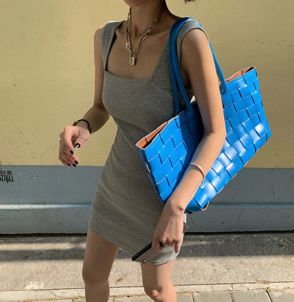 White Cotton Square Neck Vest Mini Dress Women Summer Slim Sexy Backless Sleeveless Short Skirt 3 Colors