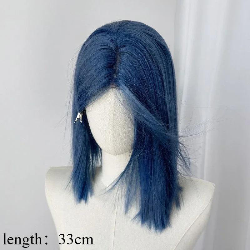 qgtao - Sweet Short Bob Wig for Women Lace Front Wigs Headband Summer Fresh Pink Blonde Short Hair Cosplay Pink Wig Lolita