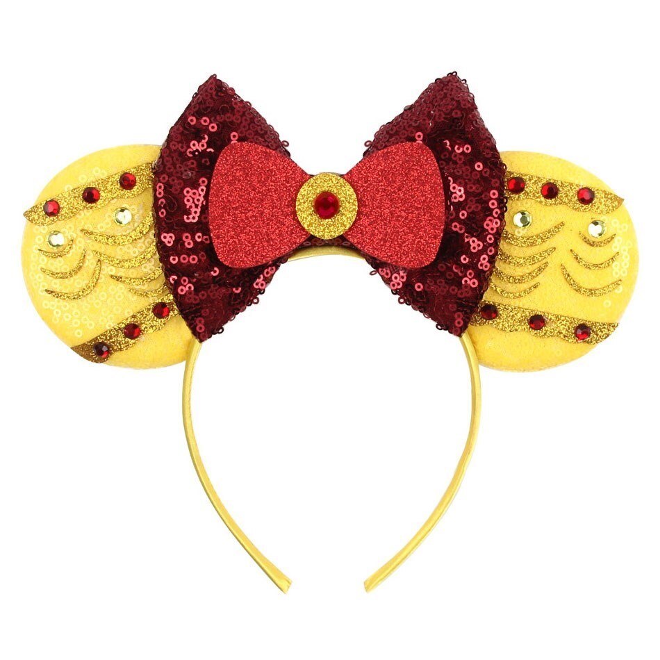 Children Hair Accessories Kids Party Encanto Headband Baby Bridesmaid Mouse Ear Hair Band Teens Wedding Sparkle Sequins Headwear