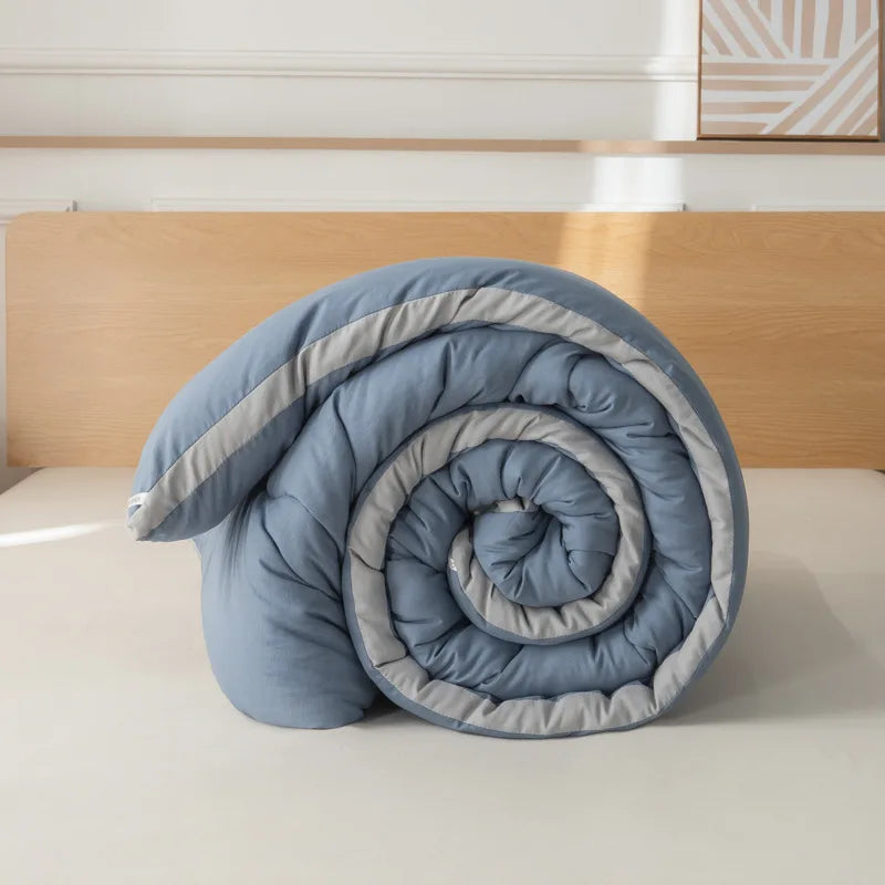 Yeknu Pure Color Simple Washed Cotton Quilt Winter Quilt Core Thickened Warm Quilt Single and Double Spring and Autumn Quilt