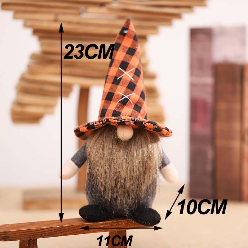 Halloween Gnome Plush Halloween Decoration for Home Handmade Faceless Dolls Gnome Ornaments Cute Elf Scandinavian Tomte Gnomes