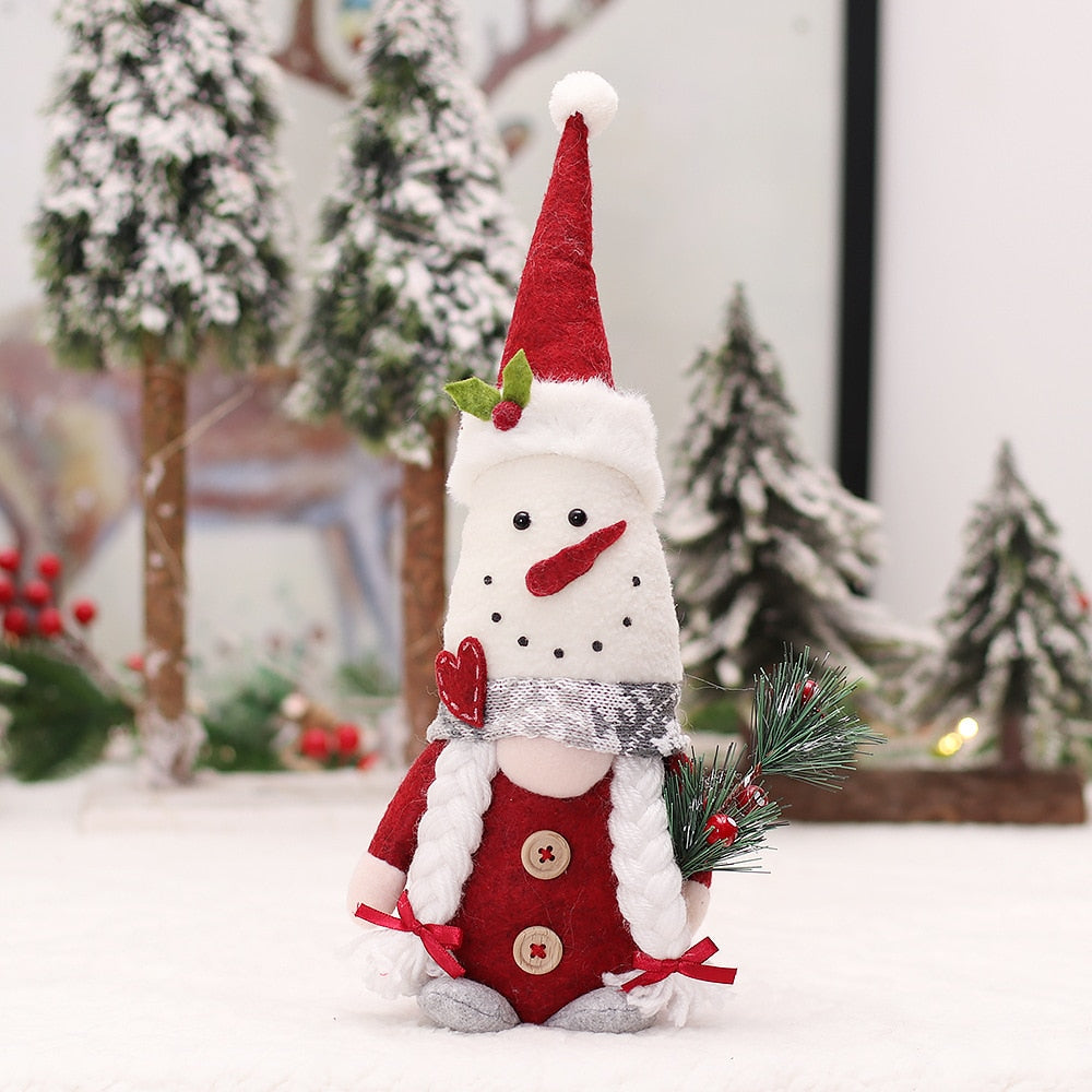 Christmas Gnomes Plush Elf Faceless Doll with Bell for Home Decor Handmade Tomte Swedish Gnome Scandinavian Figurine