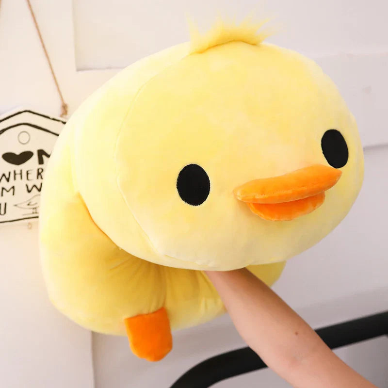 qgtao Cute Down Cotton Lying Duck Stuffed Yellow Duck Plush Toy Soft Children Pillow Cushion Nice Christmas Gifts for Girls Room Decor