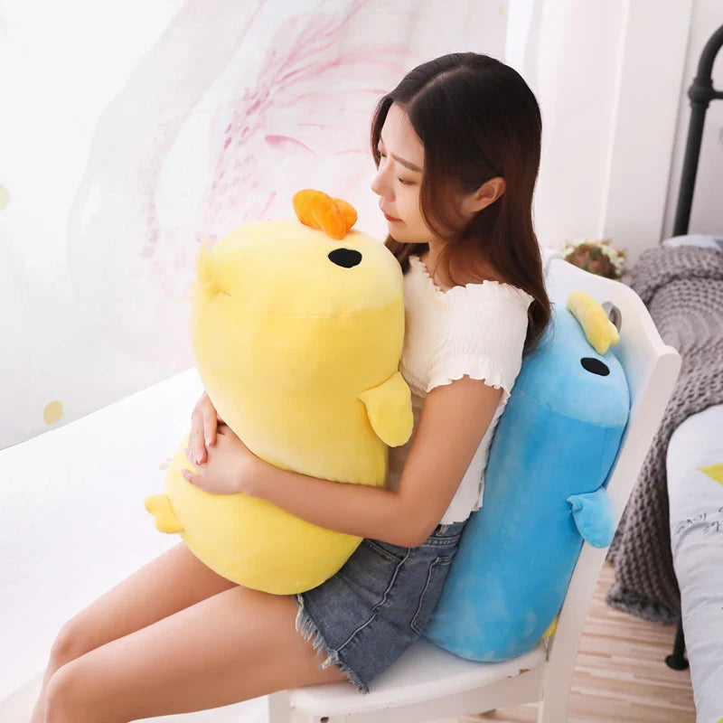 qgtao Cute Down Cotton Lying Duck Stuffed Yellow Duck Plush Toy Soft Children Pillow Cushion Nice Christmas Gifts for Girls Room Decor