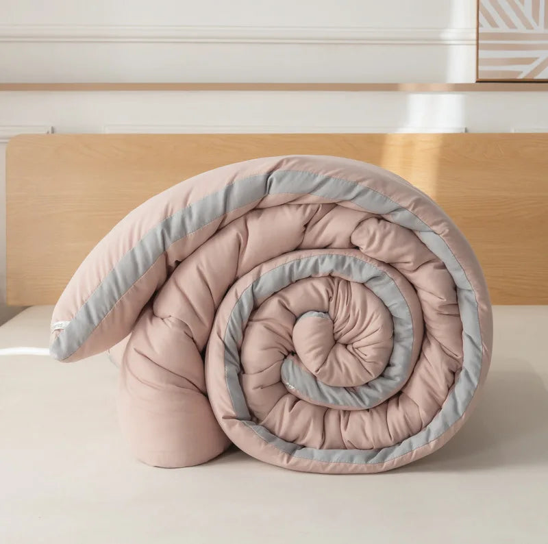 Yeknu Pure Color Simple Washed Cotton Quilt Winter Quilt Core Thickened Warm Quilt Single and Double Spring and Autumn Quilt