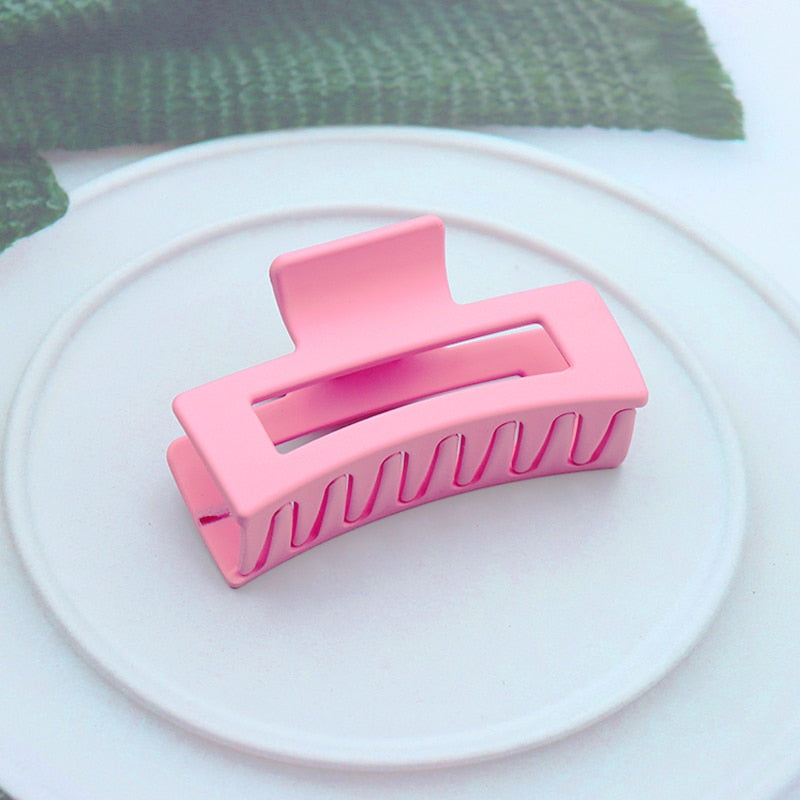 Korean Women Girls Plastic Hair Claws Hair Clips Headwear Large Size Hairpin Crab Barrette Fashion Ornament Hair Accessories