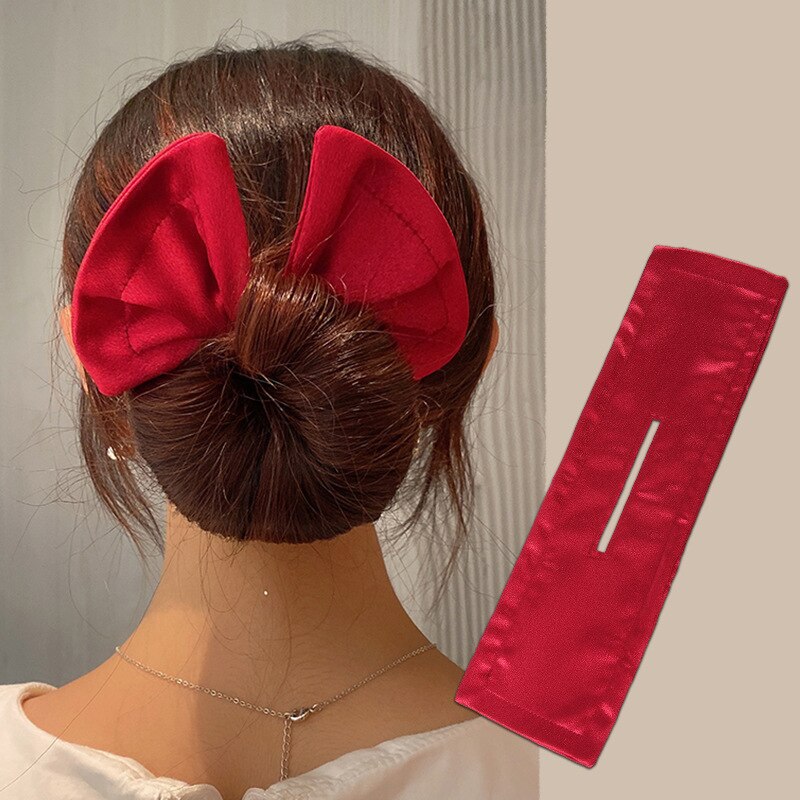 Headband Roller Hair Curler Donut Bun Maker Women's Bow Rabbit Ear Magic Hairstyle Ring Accessories Twisted Lazy Hairpin Tool